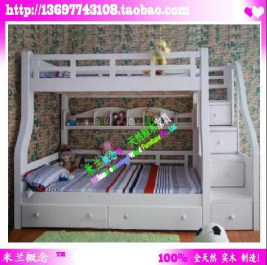 供应北京家具松木儿童床实木母子床定制儿童房家具图片