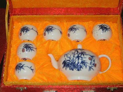 青花瓷茶具-手绘陶瓷茶具批发