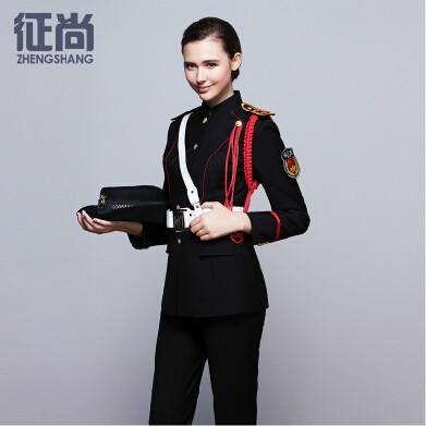 供应女性保安服征尚秋季新款黑色高档形象岗保安服定制定做