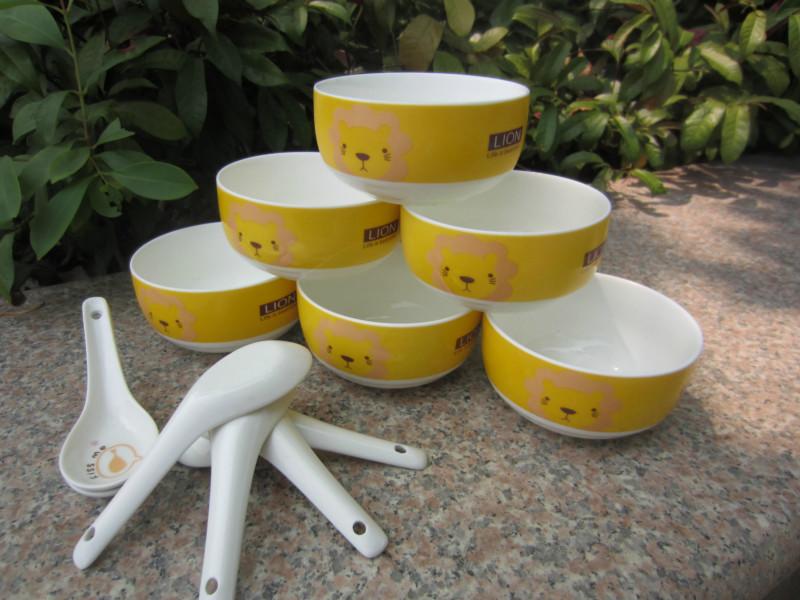潮州市韩式陶瓷碗六碗六勺-四碗四勺厂家供应韩式陶瓷碗六碗六勺-四碗四勺