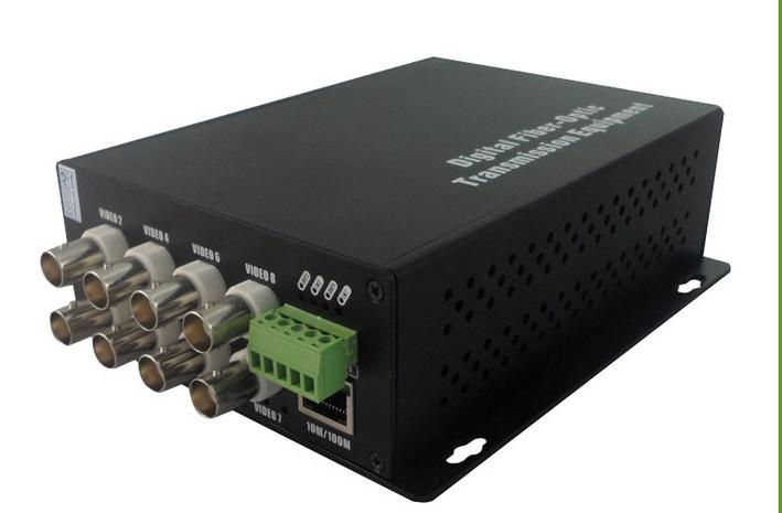 单模单纤8路视频光端机加反向数据批发