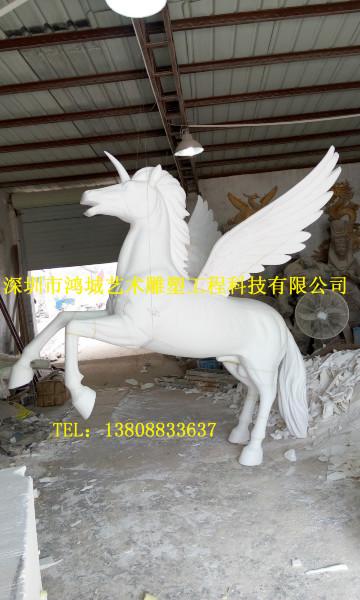 深圳玻璃钢飞马质量最放心独角马兽批发