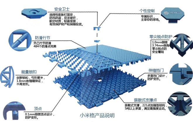 安全锁扣式悬浮拼装地板批发