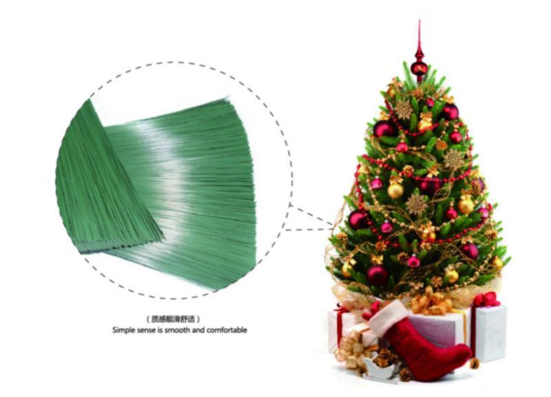 供应用于圣诞树的PVC松针丝 圣诞树仿真丝 仿真松针丝 混色丝松针