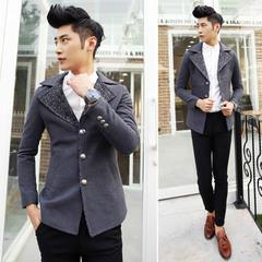 供应2014男士个性韩版休闲修身长袖小西装,超帅气
