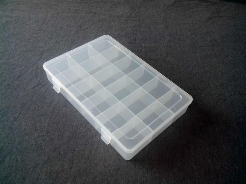 供应固定式18格PP塑料盒/工具盒/零件盒