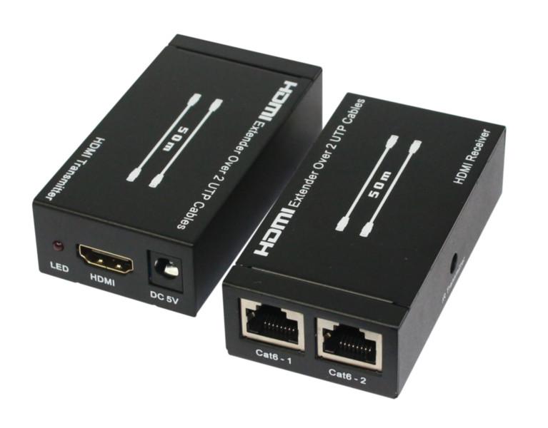 供应HDMI网线延长器，HDMI50米网线延长器，双网线延长器