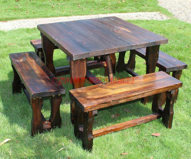 供应碳化木桌椅订做0773-3633168,广西碳化木休桌椅订做0773-3633168