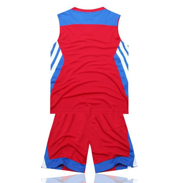 供应工厂直销2015新款中国队篮球服套装球衣印号定制