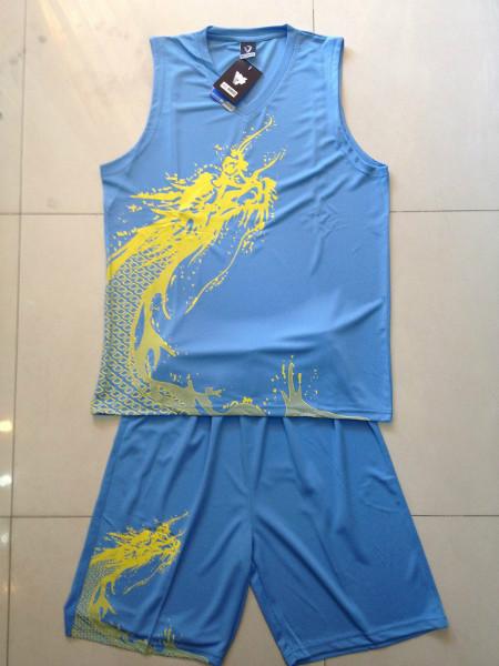 供应深圳2015透气吸汗篮球服套装厂家直销批发可印号印LOGO