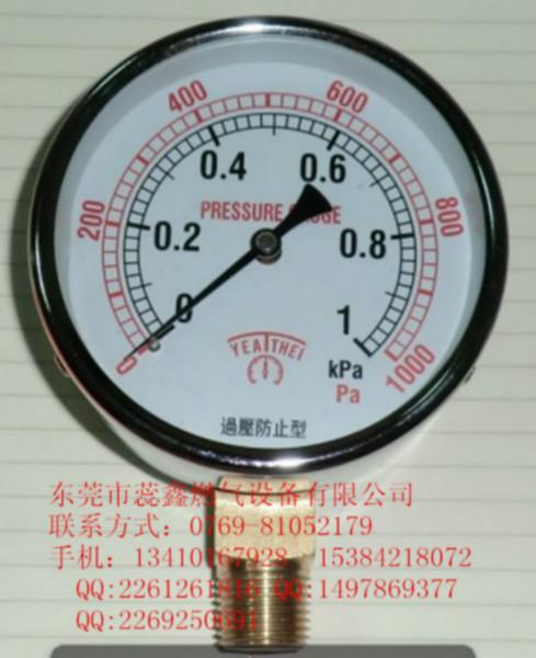 供应台湾品牌煤气压力表微压表