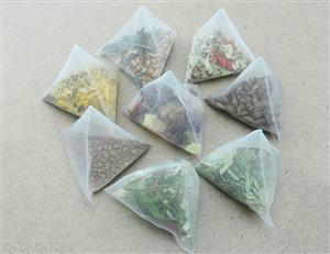 广州尼龙三角茶包代加工  四角袋泡茶订制加工 三角立体茶包图片