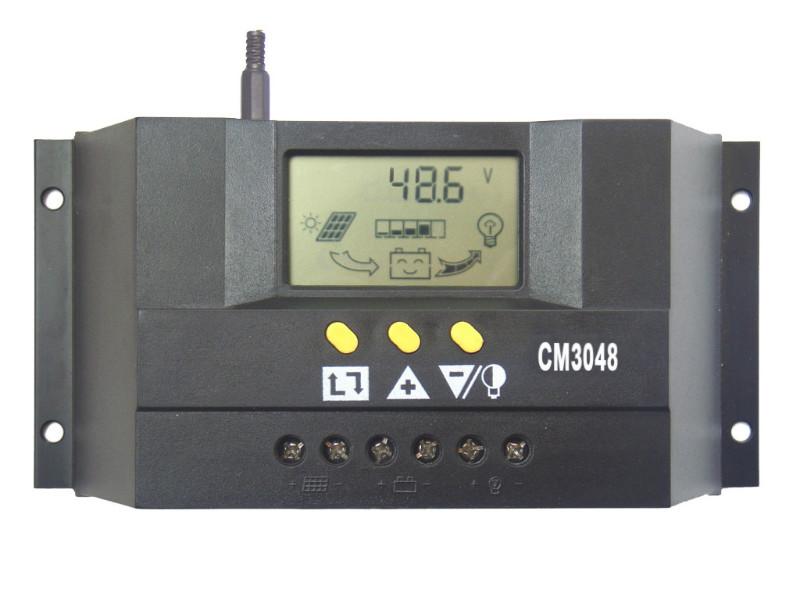 供应太阳能控制器12V24V30A双路输出数显自动识别光控定时USB充电