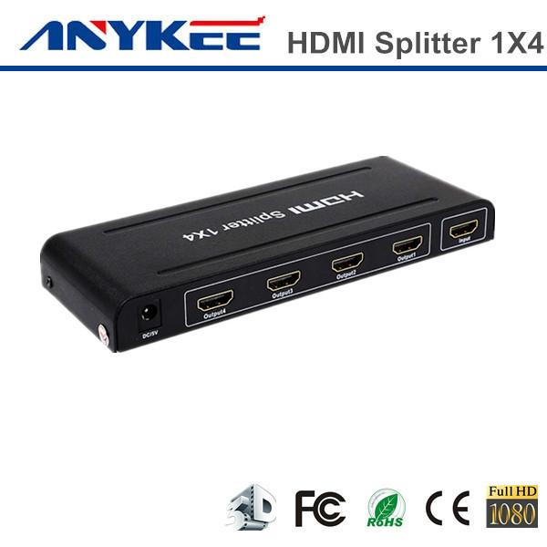 供应HDMI分配器一分四高清分屏器最低价