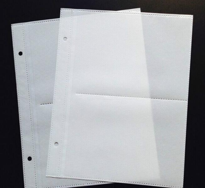 东莞3孔相册袋，厂家PP透明3孔R角相册，活页内页文件袋 ，资料袋
