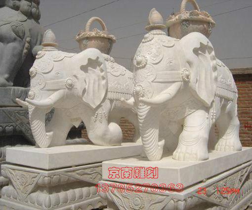 供应汉白玉大象厂家石雕大象价格图片