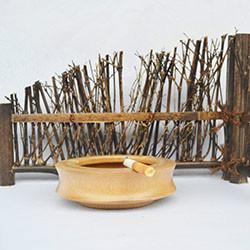 供应竹子烟灰缸巨匠厂家定制天然实用创意特色圆形竹子烟灰缸烟具礼品