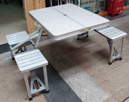 供应铝合金连体折叠桌椅，铝合金连体折叠桌椅批发