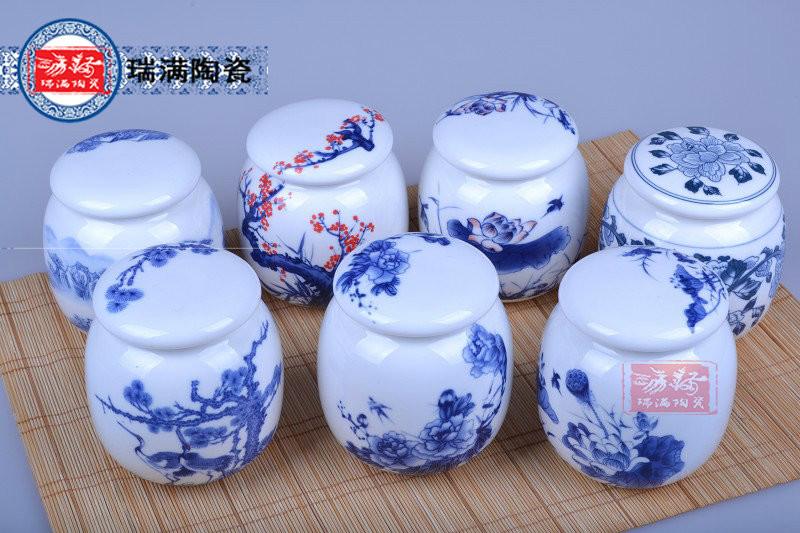 景德镇订制陶瓷花茶罐子厂批发