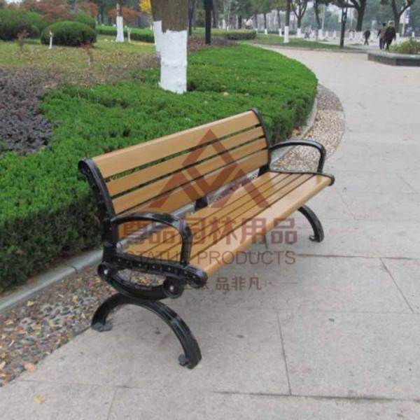 供应休闲公园椅 铸铝脚塑木椅条公园椅 路边广场小区休息凳 150cm长