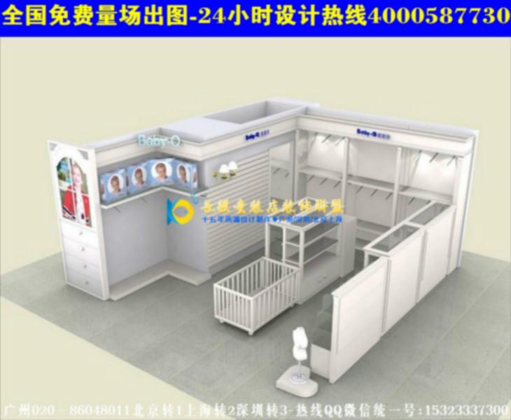 供应童装童鞋店装修效果图展示货柜AN15小童装店橱窗货架风格