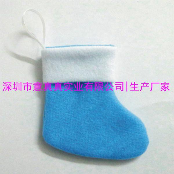 供应蓝色圣诞袜子 厂家定做圣诞迷你袜子 圣诞袜礼品OEM生产厂家