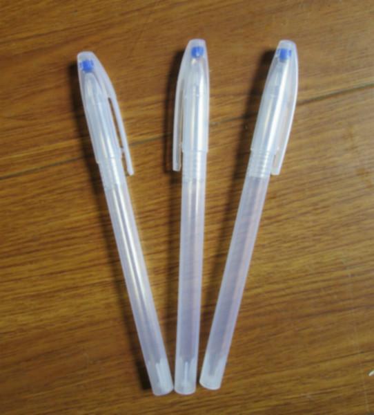 厂家批发14cm透明塑料中性笔壳批发