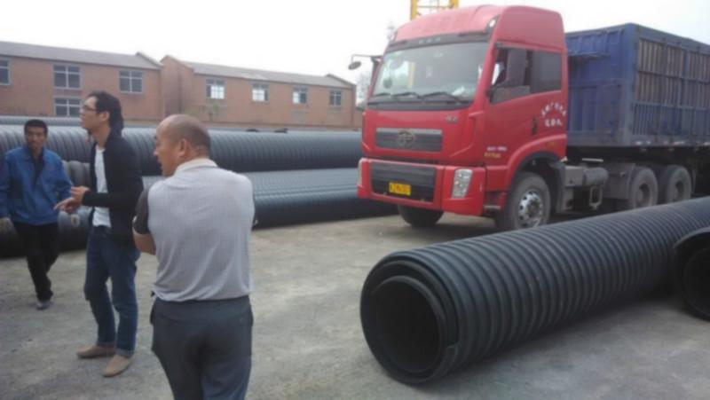 供应青岛HDPE钢带增强管厂家，青岛HDPE钢带增强管现货供应