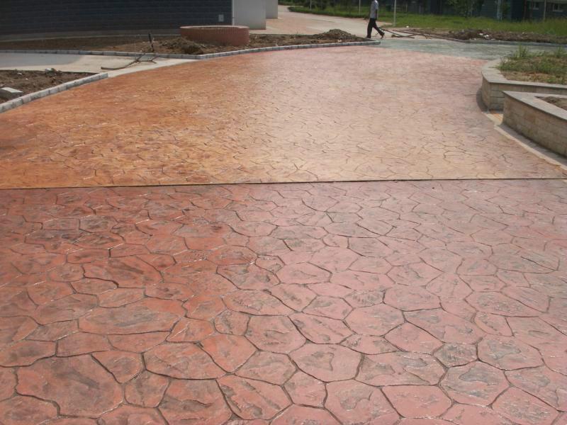 上海亚石供应汉中彩色混凝土装饰地坪亚石彩色路面装饰地坪