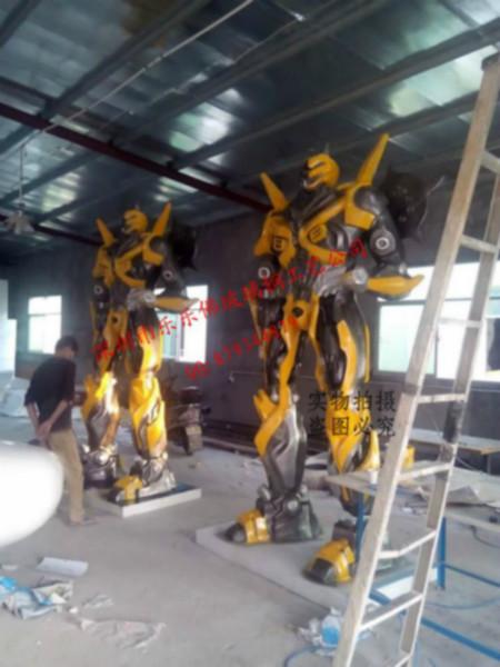 供应变形金刚4机器人雕塑玻璃钢机器人大黄蜂雕塑擎天柱雕塑机器人雕塑