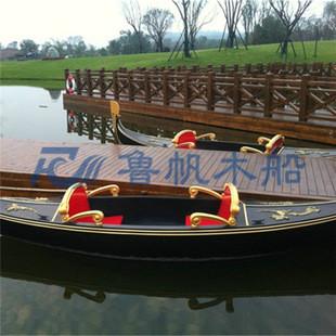 新品意大利大师专业设计贡多拉游船公园景区喷泉优质装饰木船