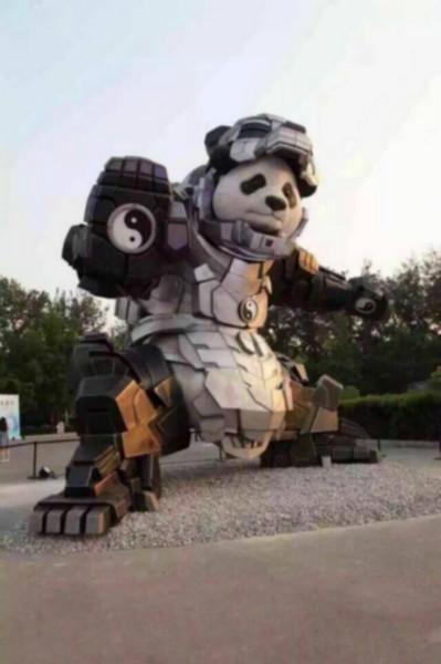 太极功夫熊猫玻璃钢展览道具租售批发
