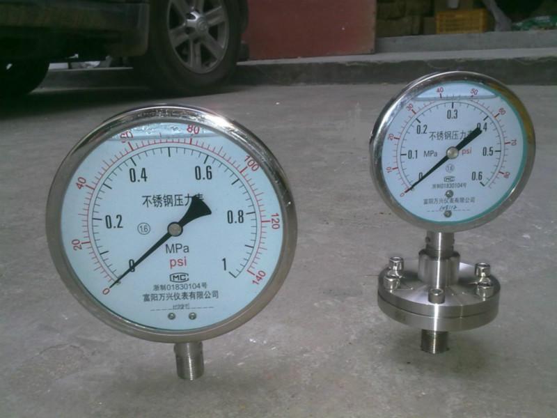 供应杭州Y-60 PP隔膜压力表厂家直销，Y-60 PP隔膜压力表价格