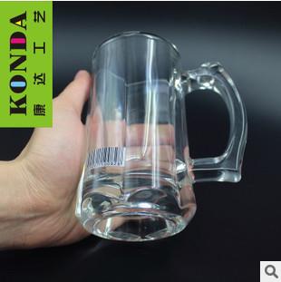 丽尊正品350ML带把啤酒杯透明玻璃杯创意促销礼品马克杯图片